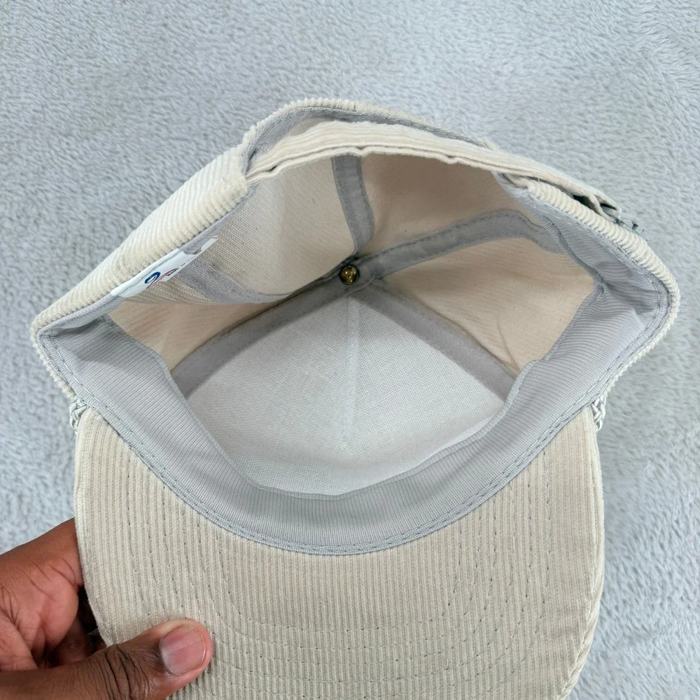 VTG Otto Cap‎ Oakland Raiders NFL Snapback Hat Mens OSFA Beige Preowned Corduroy